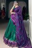 Wonderful Green Badhani Printed Tussar Silk Lehenga Choli With Dupatta