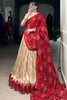 Superb Off-White Badhani Printed Silk Traditional Lehenga Choli With Dupatta