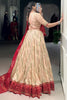 Superb Off-White Badhani Printed Silk Traditional Lehenga Choli With Dupatta