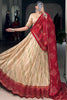 Superb Off-White Badhani Printed Silk Traditional Lehenga Choli With Dupatta