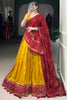 Astonishing Mustard Yellow Badhani Printed Silk Navratri Wear Lehenga Choli 