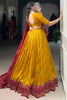 Astonishing Mustard Yellow Badhani Printed Silk Navratri Wear Lehenga Choli 