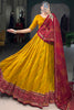 Astonishing Mustard Yellow Badhani Printed Silk Navratri Wear Lehenga Choli 
