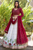 Pretty White Sequins Georgette Wedding Lehenga Choli With Dupatta