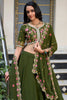 Delightful Green Georgette Mehendi Wear Lehenga With embroidered Choli