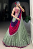 Glamorous Green Thread Embroidered Silk Lehenga Choli