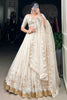 Tantalizing Off-White Sequins Work Silk Wedding Wear Lehenga Choli