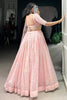 Incredible Light Pink Thread Embroidered Designer Lehenga Choli