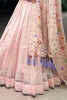 Incredible Light Pink Thread Embroidered Designer Lehenga Choli