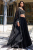 Ravishing Black Satin Reception Wear Lehenga Choli With dupatta