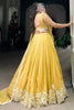 Fascinating Yellow Thread Embroidered Haldi Wear Lehenga Choli