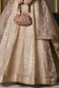 Ravishing Beige Sequins Organza Wedding Lehenga Choli With Dupatta
