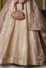Ravishing Beige Sequins Organza Wedding Lehenga Choli With Dupatta