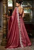 Impressive Burgundy Thread Embroidered Crushed Lehenga Choli