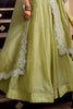 Fabulous Pastel Green Organza Designer Lehenga Choli With Dupatta