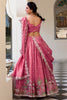 Perfect Pink Sequins Festival Wear Lehenga Choli With Dupatta