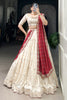 Pretty Off-White Silk Wedding Lehenga Choli With Bandhej Print Dupatta