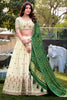 Incredible Cream Thread Embroidered Cotton Traditional Lehenga Choli