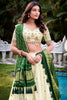 Incredible Cream Thread Embroidered Cotton Traditional Lehenga Choli