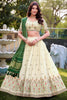 Incredible Cream Thread Embroidered Cotton Traditional Lehenga Choli