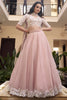 Amazing Baby Pink Thread Embroidered Silk Engagement Lehenga Choli
