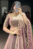 Incredible Lilac Organza festival Wear Lehenga With Embroidery Choli