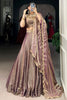 Incredible Lilac Organza festival Wear Lehenga With Embroidery Choli