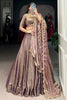 Incredible Lilac Organza festival Wear Lehenga With Embroidery Choli