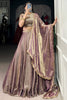 Incredible Lilac Organza festival Wear Lehenga With Embroidery Choli