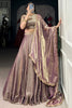 Incredible Lilac Organza festival Wear Lehenga With Embroidery Choli