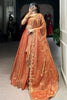 Stunning Orange Thread Embroidered Organza Event Wear Lehenga Choli