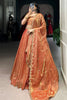 Stunning Orange Thread Embroidered Organza Event Wear Lehenga Choli