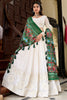 Captivating White Mirror Work Georgette Navratri Lehenga Choli