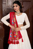 Tantalizing White Lucknowi Work Georgette Festival Wear Lehenga Choli