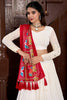 Tantalizing White Lucknowi Work Georgette Festival Wear Lehenga Choli