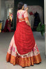 Precious Peach Embroidered Cotton Festival Wear Half Saree Lehenga