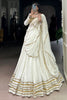 Lovely White Gota Patti Work Rayon Navratri Wear Lehenga Choli