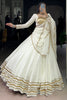 Lovely White Gota Patti Work Rayon Navratri Wear Lehenga Choli