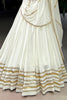 Lovely White Gota Patti Work Rayon Navratri Wear Lehenga Choli