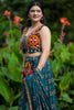 Dazzling Blue Bandhani Printed Navratri Lehenga Choli With Dupatta