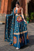 Dazzling Blue Bandhani Printed Navratri Lehenga Choli With Dupatta