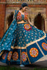 Dazzling Blue Bandhani Printed Navratri Lehenga Choli With Dupatta