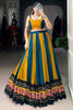 Fascinating Mustard Yellow Rayon Gamthi Work Navratri Lehenga Choli