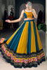 Fascinating Mustard Yellow Rayon Gamthi Work Navratri Lehenga Choli