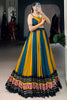 Fascinating Mustard Yellow Rayon Gamthi Work Navratri Lehenga Choli