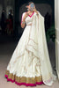 Wonderful White Gota Patti Rayon Navratri Wear Lehenga Choli With Dupatta