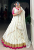 Wonderful White Gota Patti Rayon Navratri Wear Lehenga Choli With Dupatta