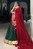 Charming Green Thread Embroidered Chiffon Navratri Lehenga Choli