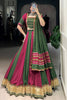 Bewitching Maroon Gota Patti Work Navratri Lehenga Choli With Dupatta