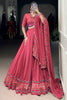 Outstanding Dark Pink Gamthi Work Rayon Traditional Lehenga Choli